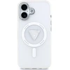 Dėklas Cg Mobile Sas Guess Case Magsafe IML Gradient Case With Print Triangle Logo &amp; Sidabrinis Metal Camera Mygtukai For iPhone 17 Transparent