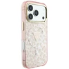 Dėklas Guess IML Leopard Glitter Triangle Logo MagSafe do iPhone 18 Pro / 17 Pro rožinė
