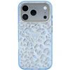 Dėklas Guess IML Leopard Glitter Triangle Logo MagSafe Case for iPhone 17 Pro Max / 18 Pro Max - Mėlyna