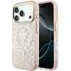 Dėklas Guess IML Leopard Glitter Triangle Logo MagSafe do iPhone 18 Pro / 17 Pro rožinė