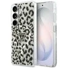 Guess IML leopardo rašto trikampio formos „MagSafe“ dėklas, skirtas „Samsung Galaxy S26“, juodas