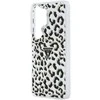 Dėklas Guess IML Leopard Print Triangle MagSafe Samsung Galaxy S26 Ultra juodos spalvos