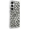 Guess IML leopardo rašto trikampio formos „MagSafe“ dėklas, skirtas „Samsung Galaxy S26“, juodas
