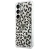 Guess IML leopardo rašto trikampio formos „MagSafe“ dėklas, skirtas „Samsung Galaxy S26“, juodas