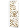 Guess IML leopardo rašto trikampis „MagSafe“ dėklas, skirtas „Samsung Galaxy S26“, rudas