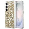 Guess IML leopardo rašto trikampis „MagSafe“ dėklas, skirtas „Samsung Galaxy S26“, rudas