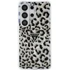 Guess IML leopardo rašto trikampio formos „MagSafe“ dėklas, skirtas „Samsung Galaxy S26 Ultra“, juodas