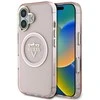 Guess IML Metal Mountain Logo MagSafe Apple iPhone 16 dėklas telefonui rožinės spalvos
