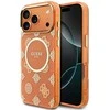 „Guess IML Peony Dot MagSafe“ dėklas, skirtas „iPhone 17 Pro Max“ – oranžinis