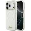 Dėklas Guess IML Shell Script Metal MagSafe Case for iPhone 17 Pro Max - Baltas