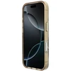 Dėklas Guess IML Zebra Glitter Triangle Logo MagSafe do iPhone 18 Pro Max / 17 Pro Max auksinė