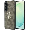 Dėklas Guess Leather 4G Metal Logo do Samsung Galaxy S26 FE ruda