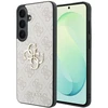 Dėklas Guess Leather 4G Metal Logo do Samsung Galaxy S26 FE rožinė