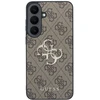 Dėklas Guess Leather 4G Metal Logo do Samsung Galaxy S26 FE ruda