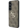Dėklas Guess Leather 4G Metal Logo do Samsung Galaxy S26 FE ruda