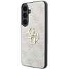 Dėklas Guess Leather 4G Metal Logo do Samsung Galaxy S26 FE rožinė