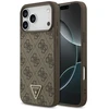 Dėklas Guess Leather 4G Triangle Strass MagSafe Case for iPhone 17 Pro Max / 18 Pro Max - Brown