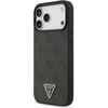 Dėklas Guess Leather 4G Triangle Strass MagSafe Case for iPhone 17 Pro Max / 18 Pro Max - Juodas
