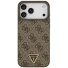 Dėklas Guess Leather 4G Triangle Strass MagSafe Case for iPhone 17 Pro Max / 18 Pro Max - Brown