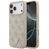 Dėklas Guess Leather 4G Triangle Strass MagSafe Case for iPhone 17 Pro Max / 18 Pro Max - Rožinė