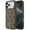 Original dėklas GUESS Leather 4G Triangle Strass MagSafe skirtas Apple iPhone 17 Pro Max rudos spalvos