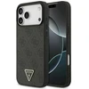 Dėklas Guess Leather 4G Triangle Strass MagSafe Case for iPhone 17 Pro Max / 18 Pro Max - Juodas