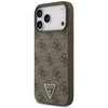 Dėklas Guess Leather 4G Triangle Strass MagSafe Case for iPhone 17 Pro Max / 18 Pro Max - Brown
