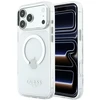 Guess Metal Outline MagSafe dėklas, skirtas iPhone 18 Pro Max / 17 Pro Max, sidabrinis