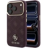 Dėklas Guess Peony 4G Small Logo MagSafe do iPhone 18 Pro / 17 Pro bordo spalvos