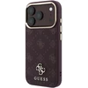 Dėklas Guess Peony 4G Small Logo MagSafe do iPhone 18 Pro / 17 Pro bordo spalvos