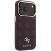 Dėklas Guess Peony 4G Small Logo MagSafe do iPhone 18 Pro / 17 Pro bordo spalvos