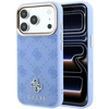 Guess Peony 4G Small Logo MagSafe dėklas, skirtas iPhone 18 Pro Max / 17 Pro Max, šviesiai mėlynas