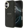 GUESS dėklas, skirtas IPHONE 17, suderinamas su MagSafe GUHMP17SPSAMSECK (PU W/ Peony Hot Stamp) juodas