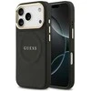GUESS dėklas, skirtas IPHONE 17 Pro, suderinamas su MagSafe GUHMP17LPSAMSECK (PU W/ Peony Hot Stamp) juodas
