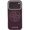 Dėklas Guess Perforated 4G Gold Logo Magsafe do iPhone 18 Pro Max / 17 Pro Max bordo spalvos