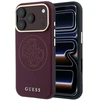 Dėklas Guess Perforated 4G Gold Logo Magsafe do iPhone 18 Pro Max / 17 Pro Max bordo spalvos