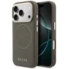 Guess Perforated 4G MagSafe dėklas iPhone 17 Pro Max, rudas