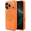 Guess PU Perskirtasated 4G dėklas skirtas Apple iPhone 17 Pro oranžinės spalvos