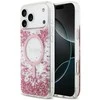 Guess Resin Bottom Glitter MagSafe dėklas skirtas Apple iPhone 17 Pro Max rožinės spalvos