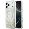 Dėklas Guess Resin Bottom Glitter MagSafe do iPhone 18 Pro Max / 17 Pro Max auksinė