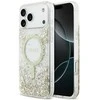 Dėklas Guess Resin Bottom Glitter MagSafe case for Apple iPhone 17 Pro Max auksinis