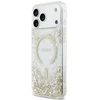 Dėklas Guess Resin Bottom Glitter MagSafe do iPhone 18 Pro Max / 17 Pro Max auksinė