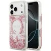 Dėklas Guess Resin Bottom Glitter MagSafe skirtas Apple iPhone 17 Pro rožinės spalvos