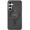 GUESS dėklas skirtas Samsung Galaxy S25 GUHMS25SPFTDTEK (Magnetic IML Rhinestones) juodos spalvos