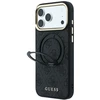 Dėklas Guess Ring Stand 360 4G Classic Logo MagSafe Case, skirta iPhone 17 Pro Max / 18 Pro Max - Juoda