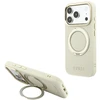 Dėklas Guess Ring Stand 360 Grained Classic Logo MagSafe Case for iPhone 18 Pro / 17 Pro - rusvai gelsvas
