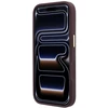 Dėklas Guess Ring Stand 360 Grained Classic Logo MagSafe do iPhone 18 Pro / 17 Pro bordo spalvos