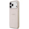 Dėklas Guess Saffiano Classic Logo MagSafe do iPhone 18 Pro Max / iPhone 17 Pro Max rožinė