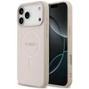 Dėklas Guess Saffiano Classic Logo MagSafe do iPhone 18 Pro Max / iPhone 17 Pro Max rožinė