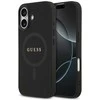 Guess Saffiano Classic Logo MagSafe dėklas skirtas Apple iPhone 17 juodos spalvos